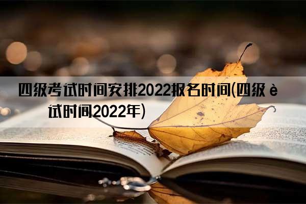 四级考试时间安排2022报名时间(四级考试时间2022年)